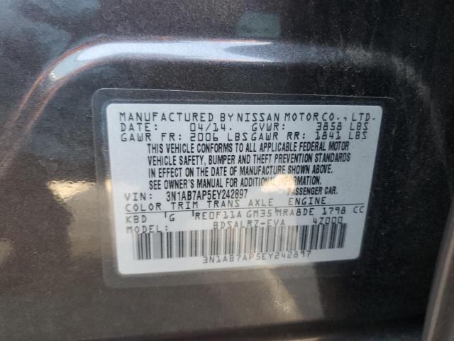 Photo 11 VIN: 3N1AB7AP5EY242897 - NISSAN SENTRA 