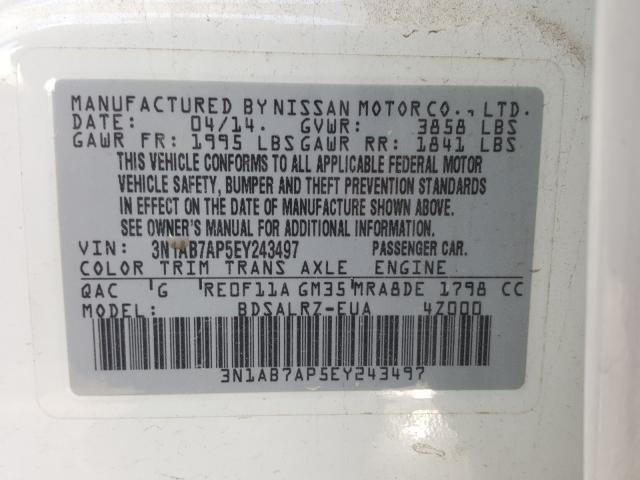 Photo 9 VIN: 3N1AB7AP5EY243497 - NISSAN SENTRA 