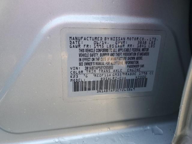 Photo 12 VIN: 3N1AB7AP5EY265869 - NISSAN SENTRA S 