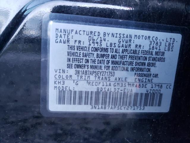 Photo 9 VIN: 3N1AB7AP5EY271753 - NISSAN SENTRA S 