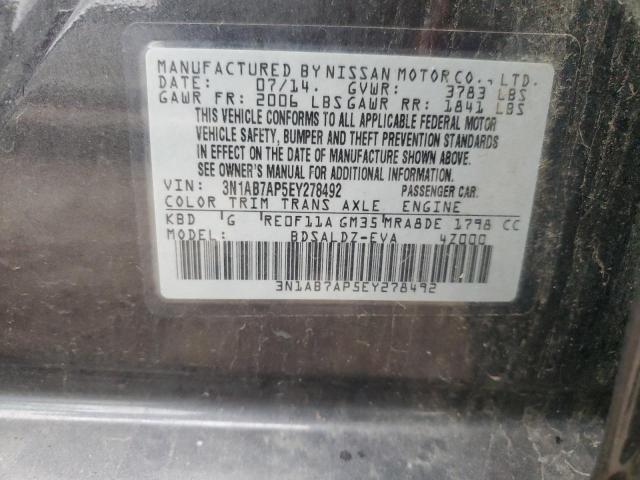 Photo 11 VIN: 3N1AB7AP5EY278492 - NISSAN SENTRA S 