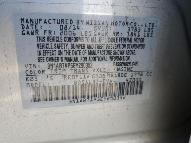 Photo 11 VIN: 3N1AB7AP5EY290352 - NISSAN SENTRA S 