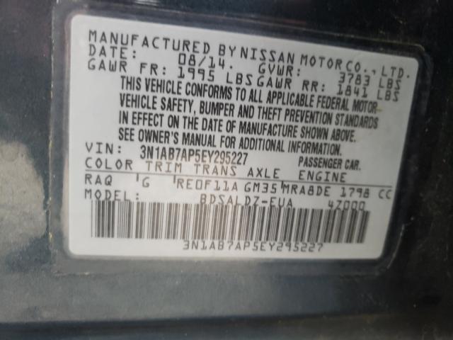 Photo 9 VIN: 3N1AB7AP5EY295227 - NISSAN SENTRA S 