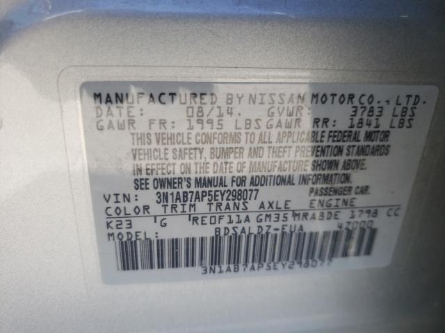 Photo 9 VIN: 3N1AB7AP5EY298077 - NISSAN SENTRA S 