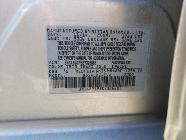 Photo 9 VIN: 3N1AB7AP5EY326685 - NISSAN SENTRA S 