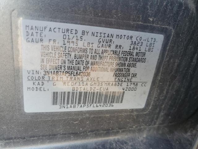 Photo 9 VIN: 3N1AB7AP5FL642036 - NISSAN SENTRA S 