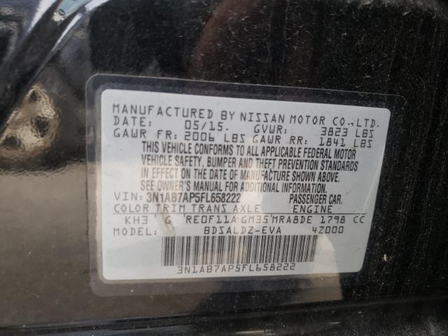 Photo 9 VIN: 3N1AB7AP5FL658222 - NISSAN SENTRA S 