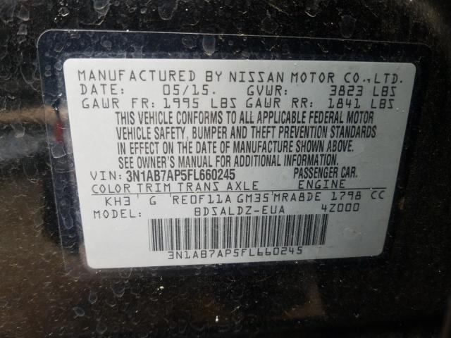 Photo 9 VIN: 3N1AB7AP5FL660245 - NISSAN SENTRA S 