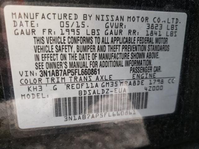 Photo 9 VIN: 3N1AB7AP5FL660861 - NISSAN SENTRA S 