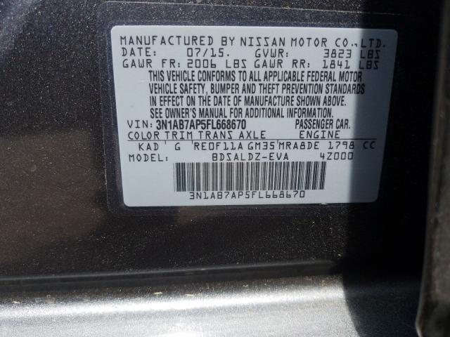 Photo 9 VIN: 3N1AB7AP5FL668670 - NISSAN SENTRA S 