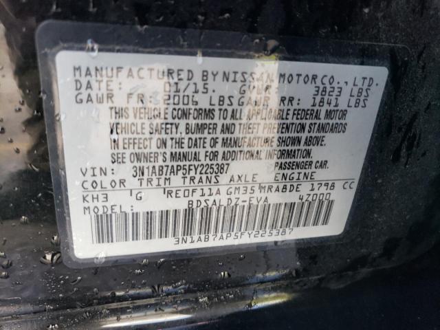 Photo 12 VIN: 3N1AB7AP5FY225387 - NISSAN SENTRA S 