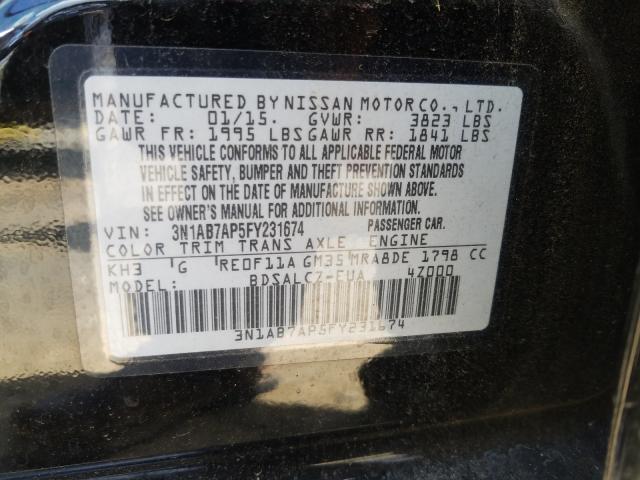 Photo 9 VIN: 3N1AB7AP5FY231674 - NISSAN SENTRA S 