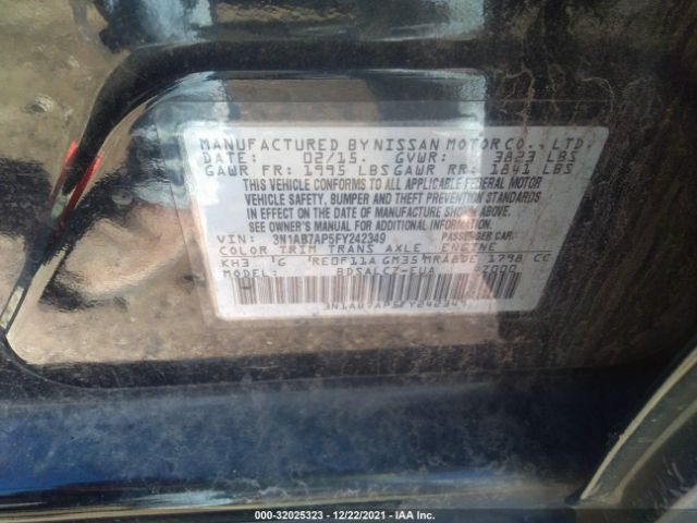 Photo 8 VIN: 3N1AB7AP5FY242349 - NISSAN SENTRA 