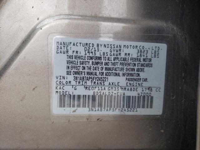 Photo 11 VIN: 3N1AB7AP5FY245221 - NISSAN SENTRA S 