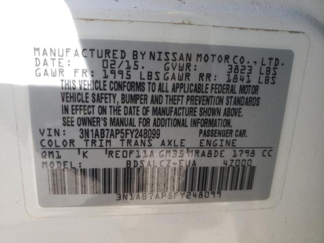 Photo 9 VIN: 3N1AB7AP5FY248099 - NISSAN SENTRA S 