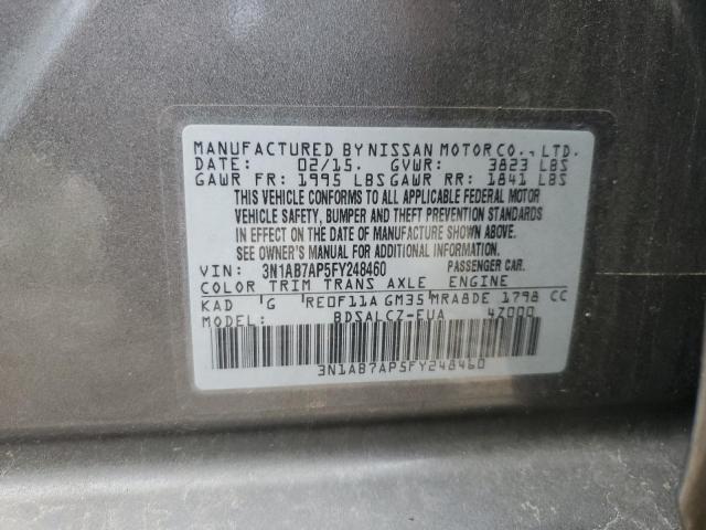 Photo 12 VIN: 3N1AB7AP5FY248460 - NISSAN SENTRA S 