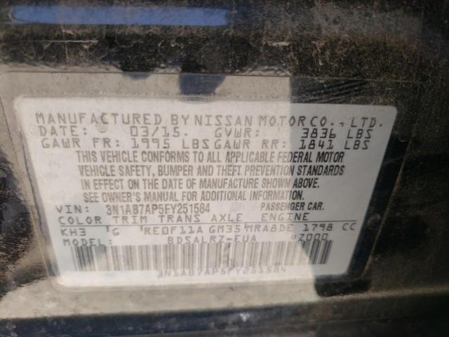 Photo 11 VIN: 3N1AB7AP5FY251584 - NISSAN SENTRA S 