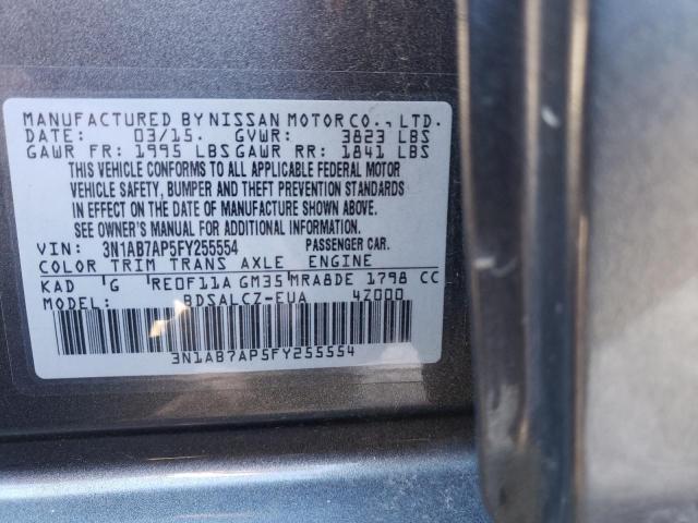 Photo 9 VIN: 3N1AB7AP5FY255554 - NISSAN SENTRA S 