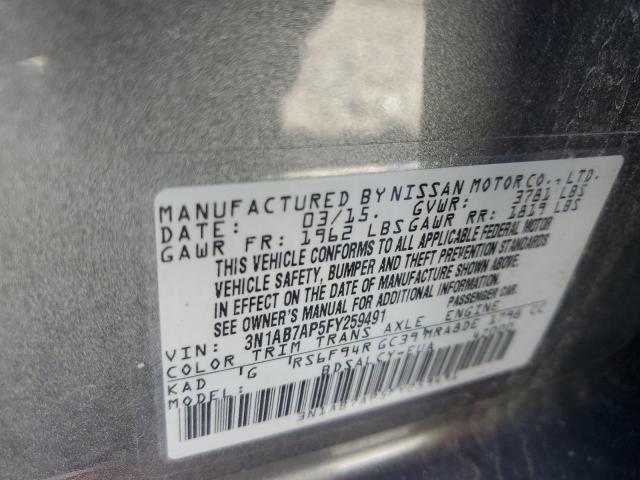 Photo 12 VIN: 3N1AB7AP5FY259491 - NISSAN SENTRA 