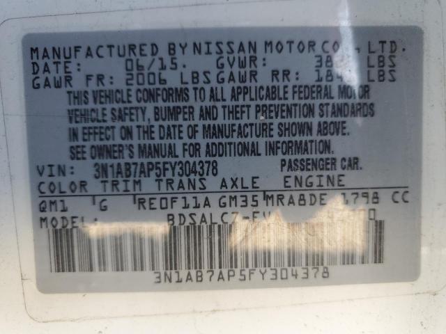 Photo 11 VIN: 3N1AB7AP5FY304378 - NISSAN SENTRA 