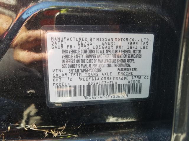 Photo 9 VIN: 3N1AB7AP5FY306289 - NISSAN SENTRA S 