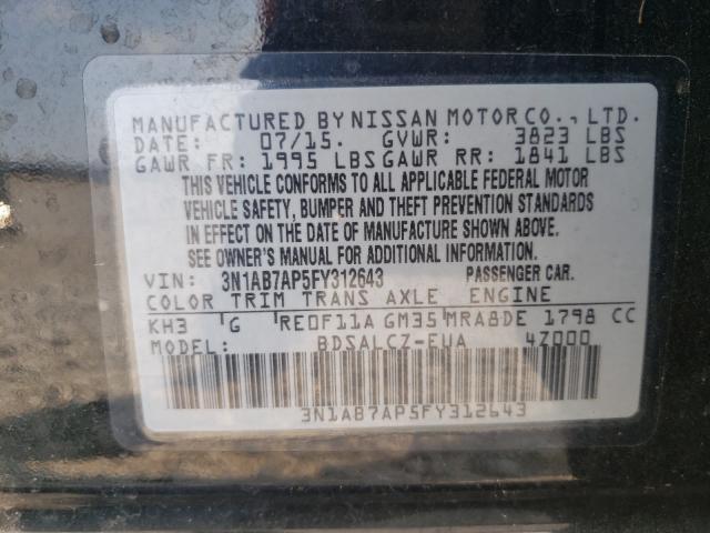 Photo 9 VIN: 3N1AB7AP5FY312643 - NISSAN SENTRA 