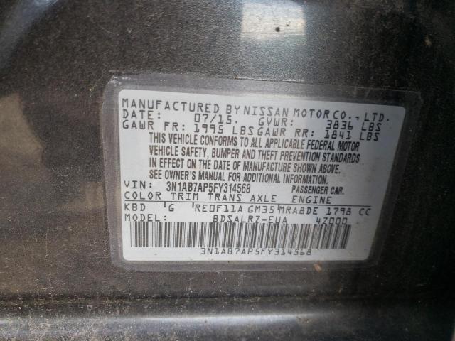 Photo 11 VIN: 3N1AB7AP5FY314568 - NISSAN SENTRA S 