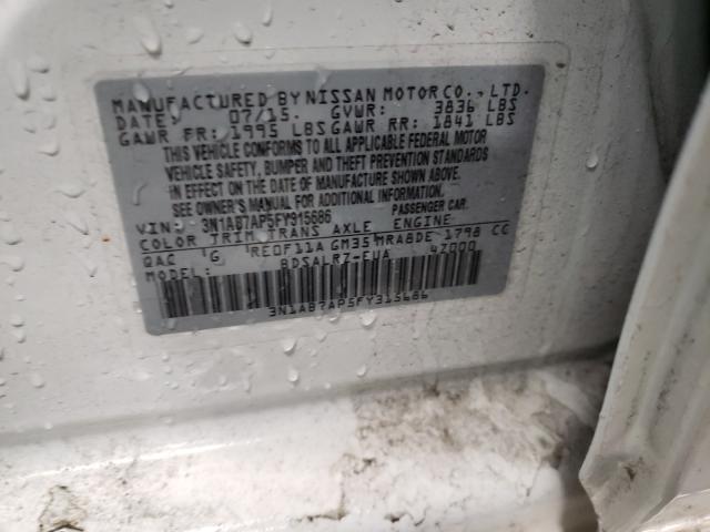 Photo 9 VIN: 3N1AB7AP5FY315686 - NISSAN SENTRA S 