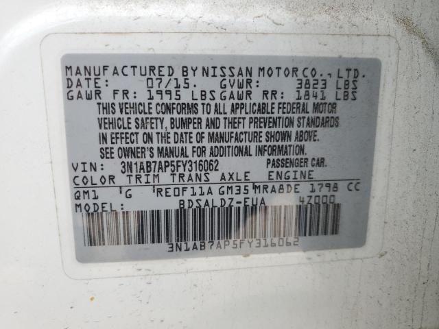 Photo 11 VIN: 3N1AB7AP5FY316062 - NISSAN SENTRA 