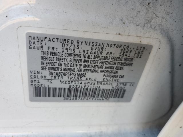 Photo 11 VIN: 3N1AB7AP5FY316692 - NISSAN SENTRA S 