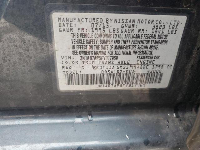 Photo 11 VIN: 3N1AB7AP5FY317969 - NISSAN SENTRA 