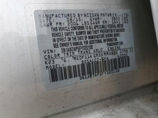 Photo 11 VIN: 3N1AB7AP5FY320158 - NISSAN SENTRA 