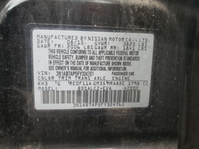 Photo 9 VIN: 3N1AB7AP5FY324761 - NISSAN SENTRA S 