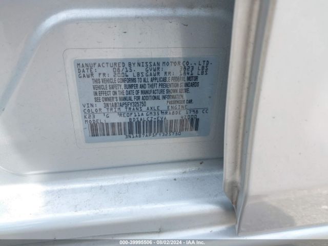 Photo 8 VIN: 3N1AB7AP5FY325750 - NISSAN SENTRA 