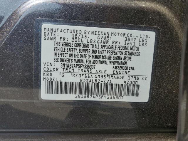 Photo 11 VIN: 3N1AB7AP5FY335307 - NISSAN SENTRA S 