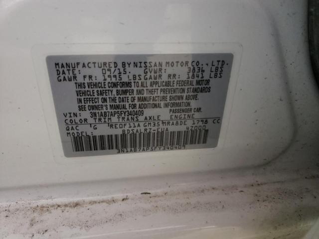 Photo 9 VIN: 3N1AB7AP5FY340409 - NISSAN SENTRA S 