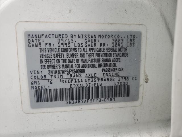 Photo 11 VIN: 3N1AB7AP5FY340989 - NISSAN SENTRA S 