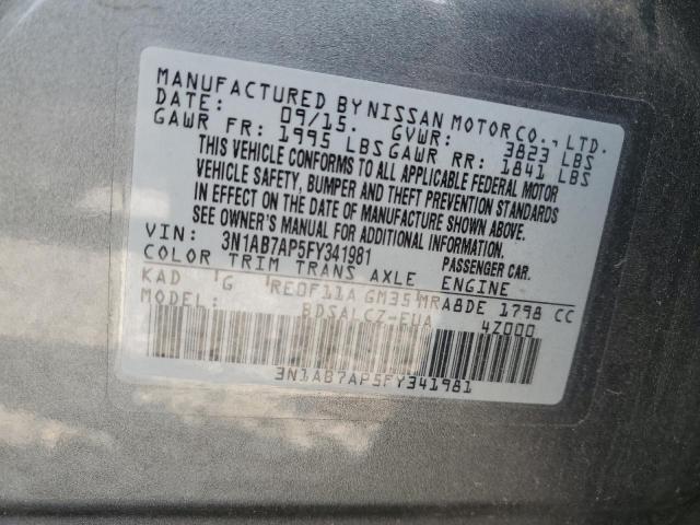 Photo 11 VIN: 3N1AB7AP5FY341981 - NISSAN SENTRA S 