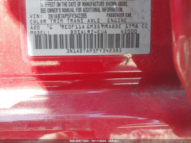 Photo 8 VIN: 3N1AB7AP5FY342385 - NISSAN SENTRA 