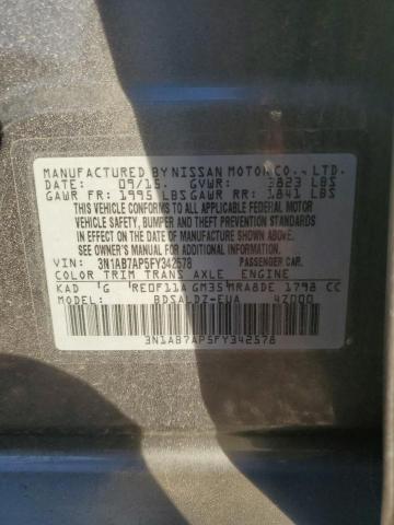 Photo 12 VIN: 3N1AB7AP5FY342578 - NISSAN SENTRA S 