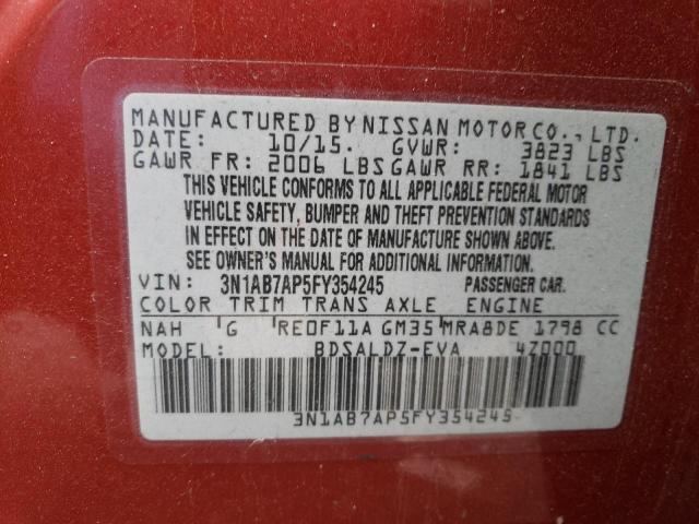 Photo 11 VIN: 3N1AB7AP5FY354245 - NISSAN SENTRA S 