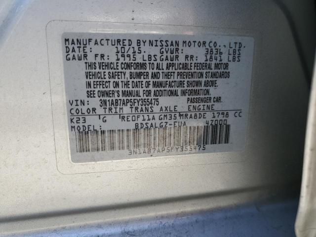 Photo 12 VIN: 3N1AB7AP5FY355475 - NISSAN SENTRA S 