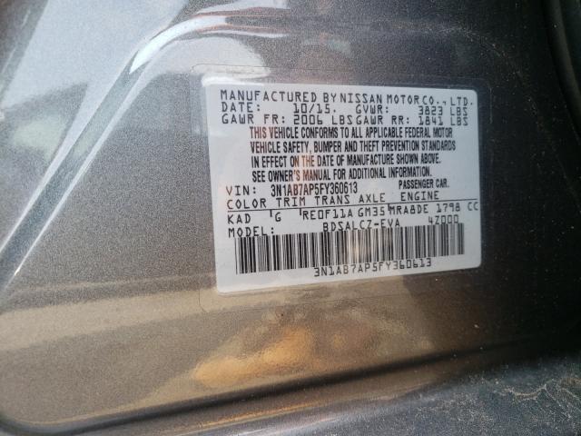 Photo 9 VIN: 3N1AB7AP5FY360613 - NISSAN SENTRA S 