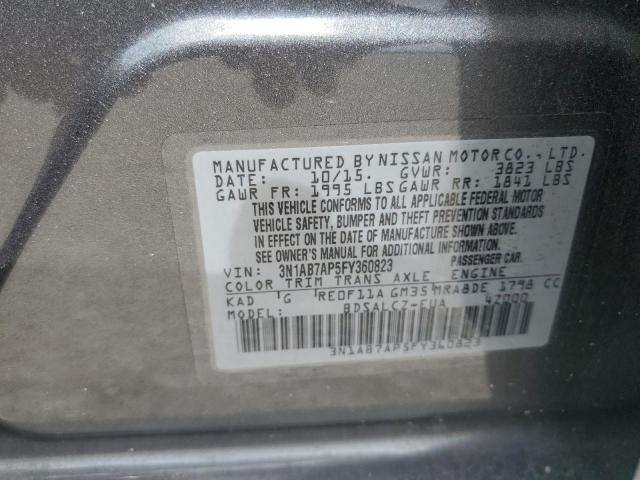 Photo 11 VIN: 3N1AB7AP5FY360823 - NISSAN SENTRA 