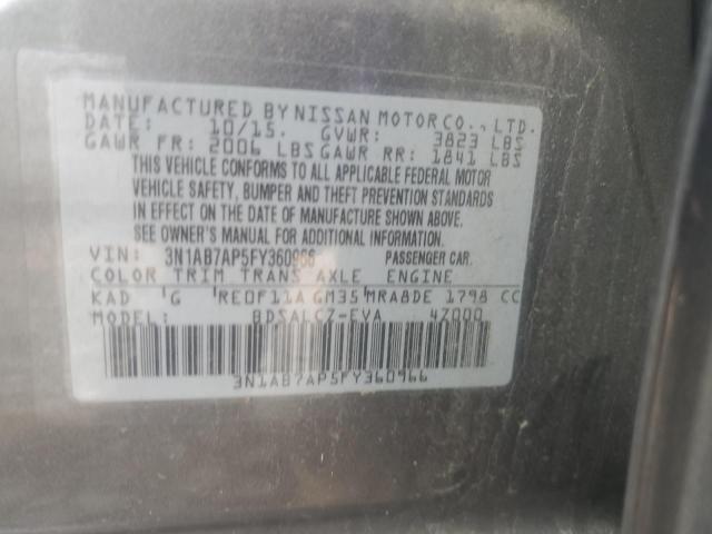 Photo 11 VIN: 3N1AB7AP5FY360966 - NISSAN SENTRA S 