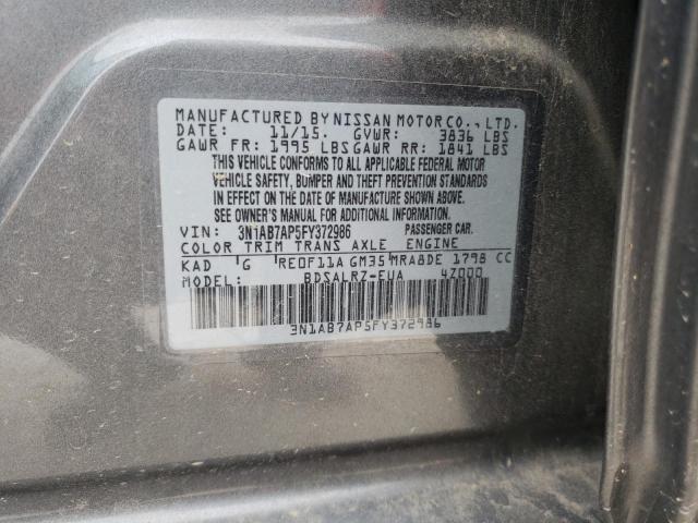 Photo 12 VIN: 3N1AB7AP5FY372986 - NISSAN SENTRA 