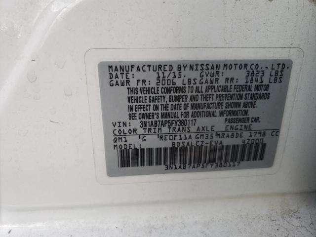 Photo 12 VIN: 3N1AB7AP5FY380117 - NISSAN SENTRA S 