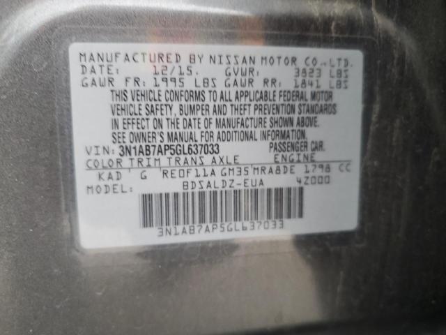 Photo 11 VIN: 3N1AB7AP5GL637033 - NISSAN SENTRA S 