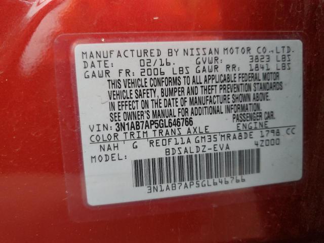 Photo 11 VIN: 3N1AB7AP5GL646766 - NISSAN SENTRA S 