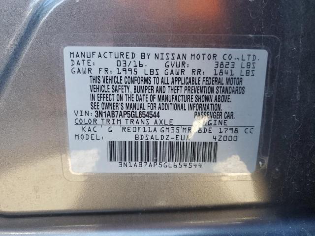 Photo 11 VIN: 3N1AB7AP5GL654544 - NISSAN SENTRA S 